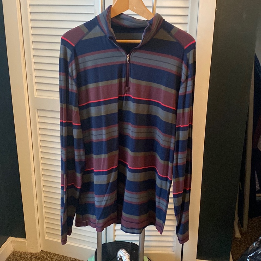 Lululemon Men’s Striped Long-Sleeve Half Zip